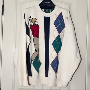 VINTAGE GOLF CREWNECK SWEATER 100% COTTON